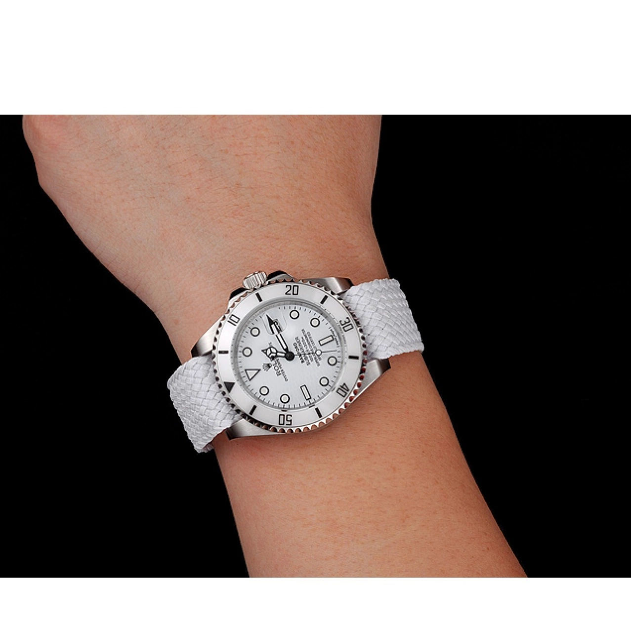 Best AAA Replica Sites White White Bamford Bracelet Submariner 1453867 Rolex Dial Fabric 0819
